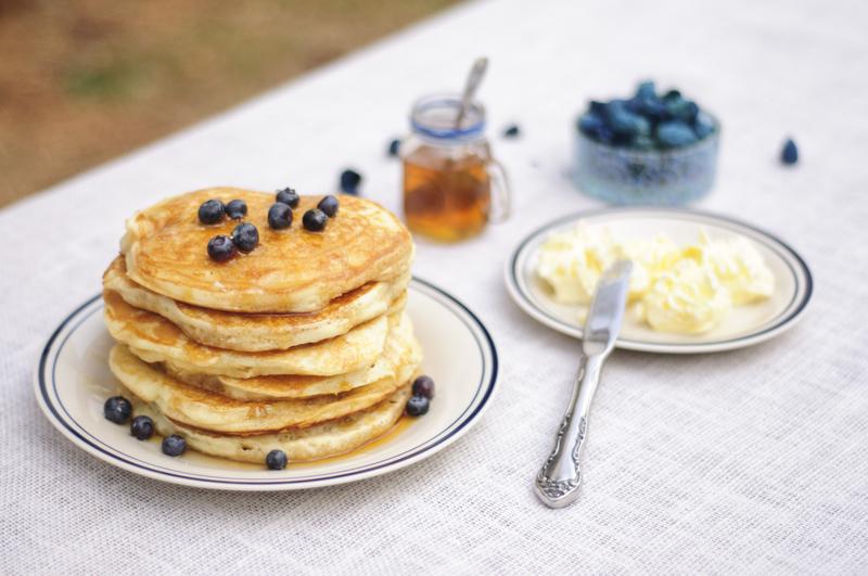 Blueberry Cornmeal Pancakes