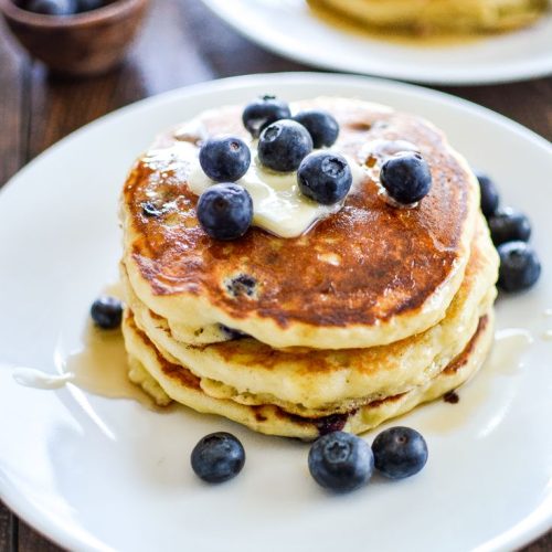 Blueberry Cornmeal Pancakes