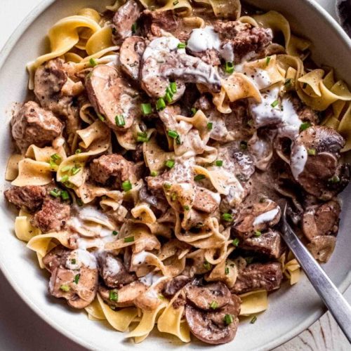 Light Beef Stroganoff