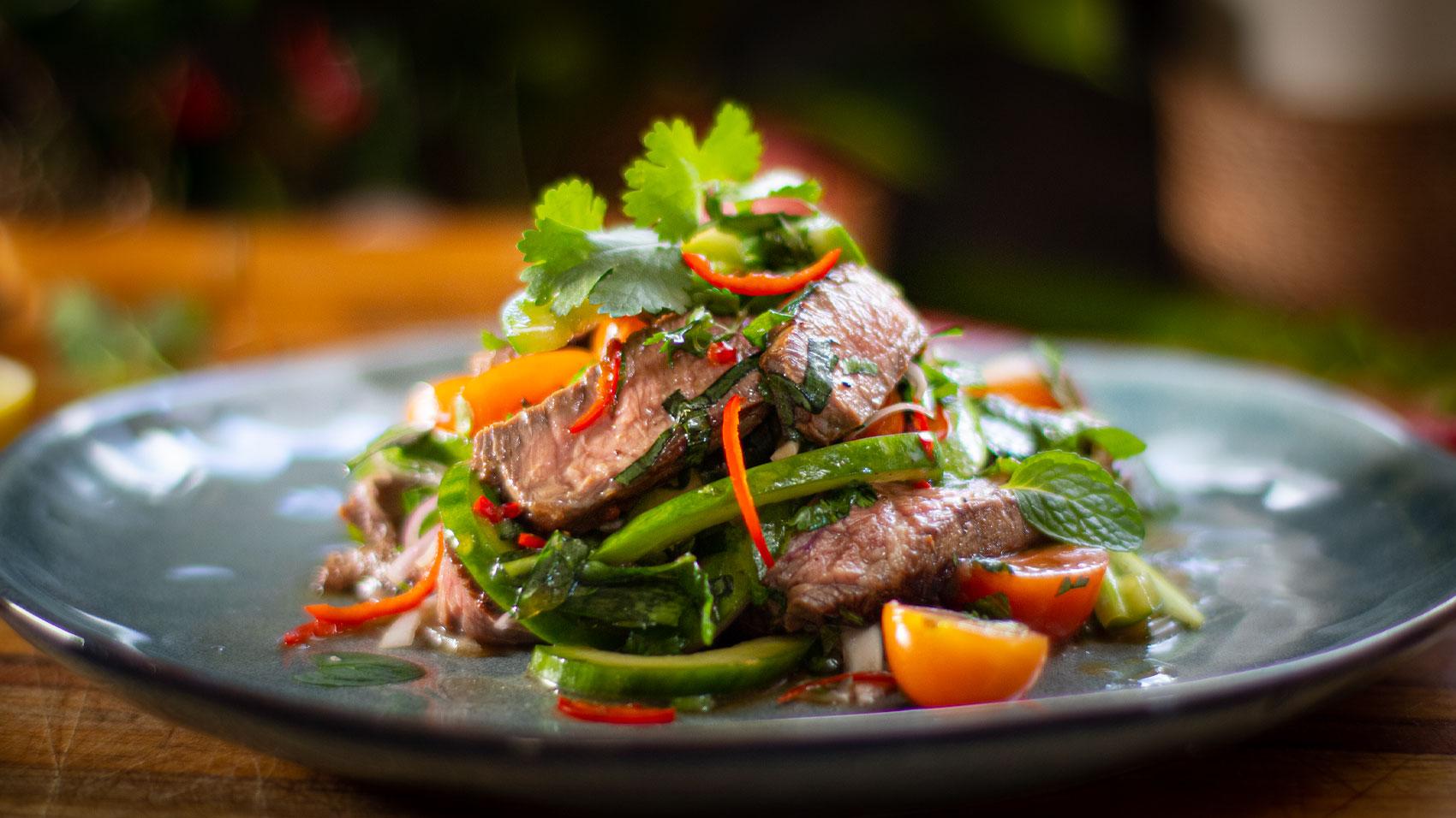Discover the Perfect Balance of Sweet, Spicy, and Tangy in Our Thai Beef Salad