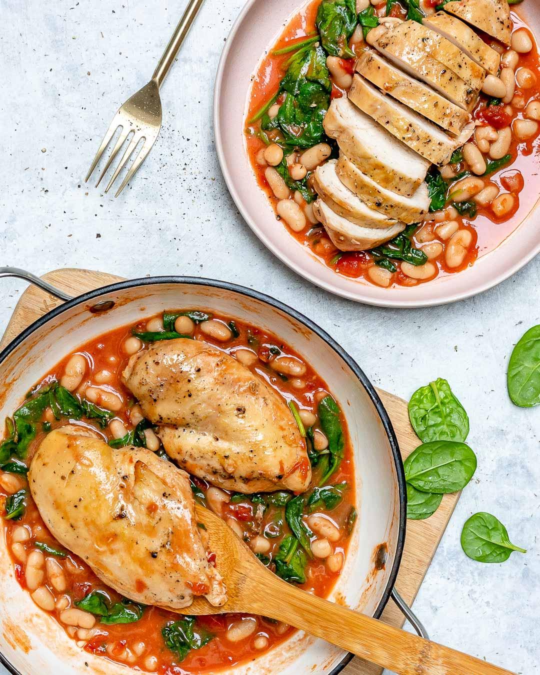 Tuscan Chicken and White Beans