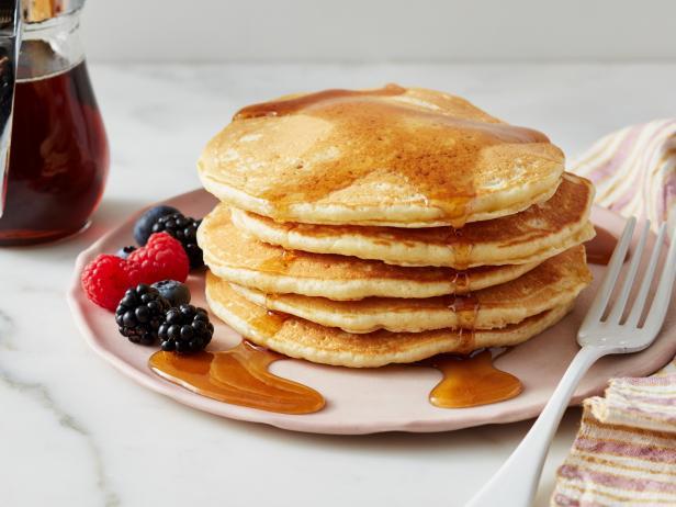 Wheat Germ Pancakes with Apricot Sauce