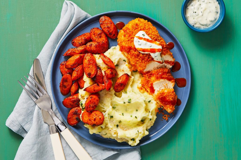 Buffalo Chicken Tenders with Homemade Low Calorie Blue Cheese Dressing: A Spicy Sensation