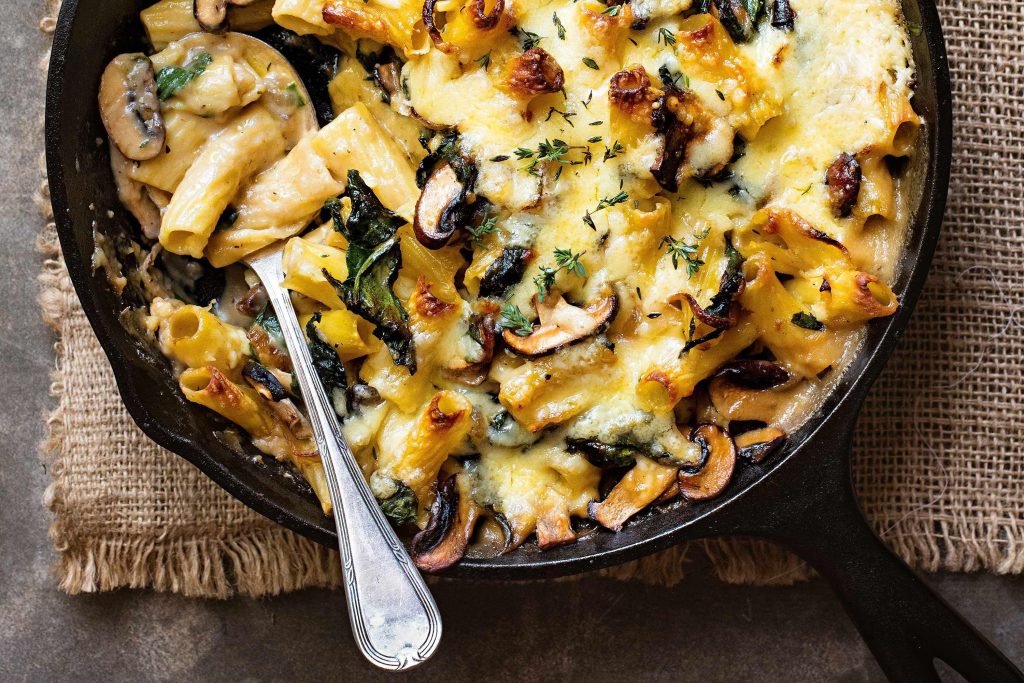 Warm and Comforting Double Spinach-Mushroom Bake: A Flavorful Delight