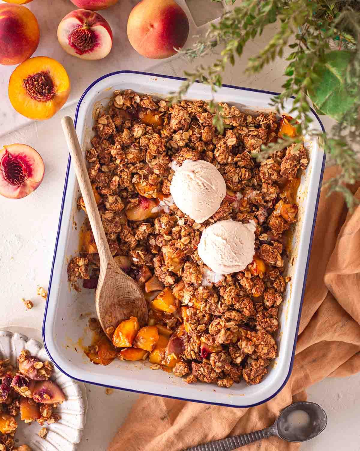 Easy Low-Fat Peach Crisp