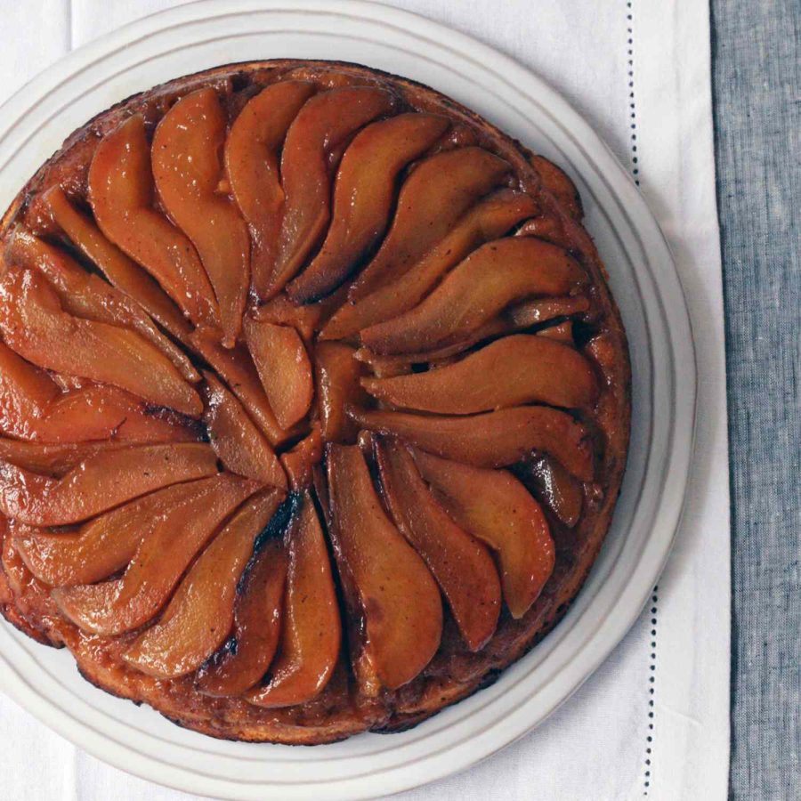 Light Pear-Ginger Upside Down Cake