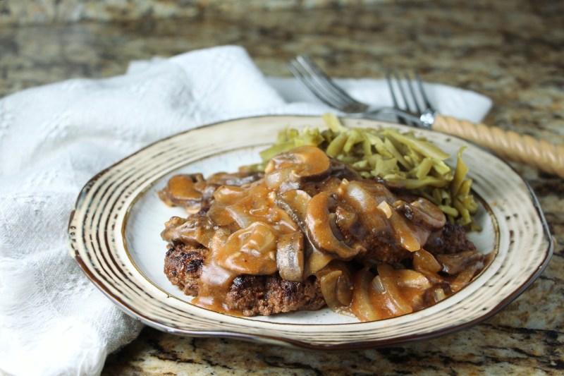 Light Salisbury Steak with Mushroom and Onion Sauce