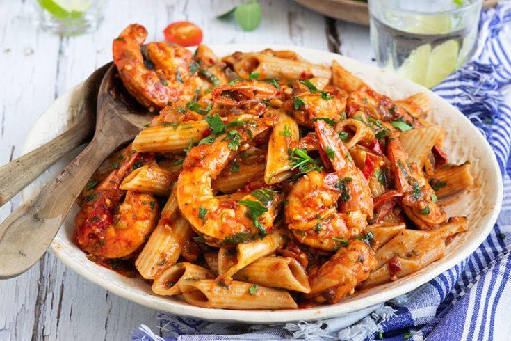 Low Calorie Spicy Shrimp Fra Diavlo