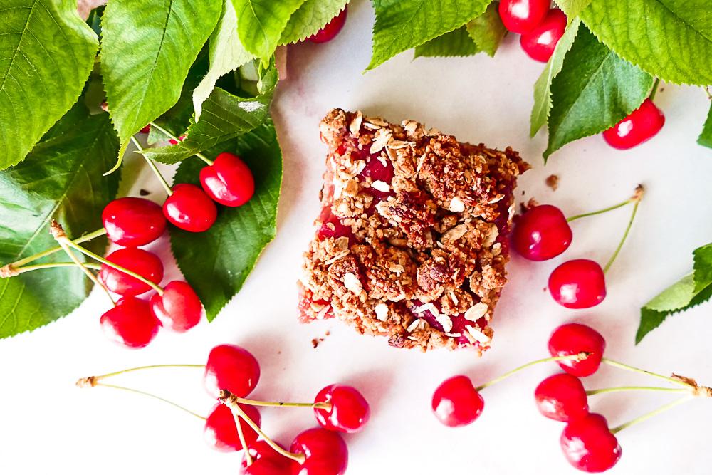 Satisfy Your Sweet Tooth with Low-Fat Cherry-Oatmeal Squares