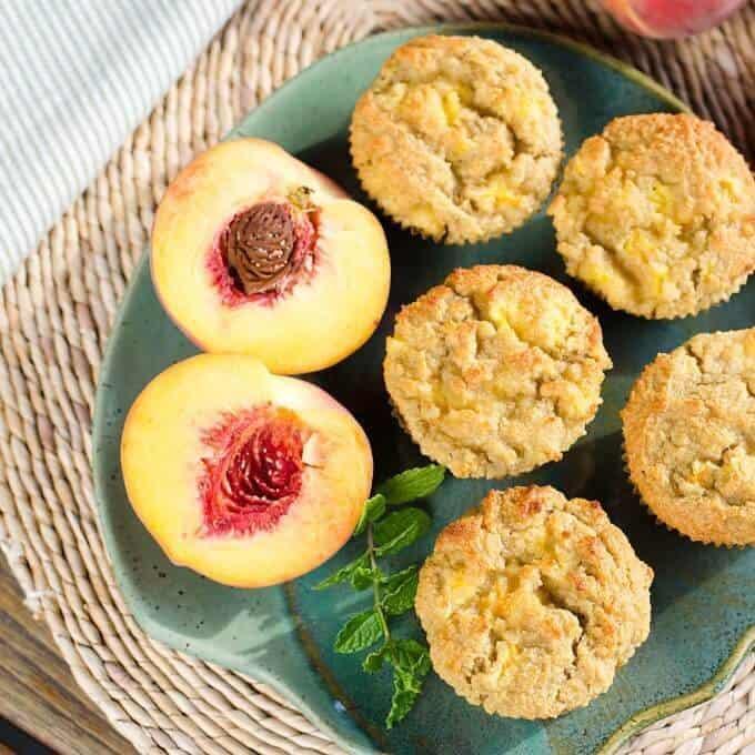 Low Fat Summer Peach Muffins