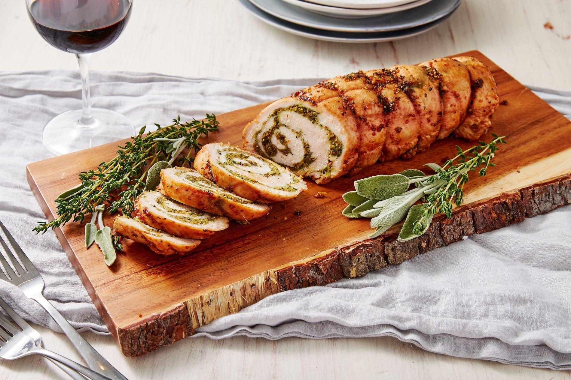 Roasted Turkey Breast with Hearty Stuffing