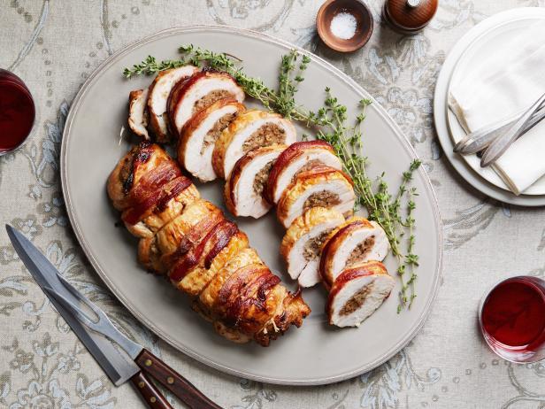 Roasted Turkey Breast with Hearty Stuffing