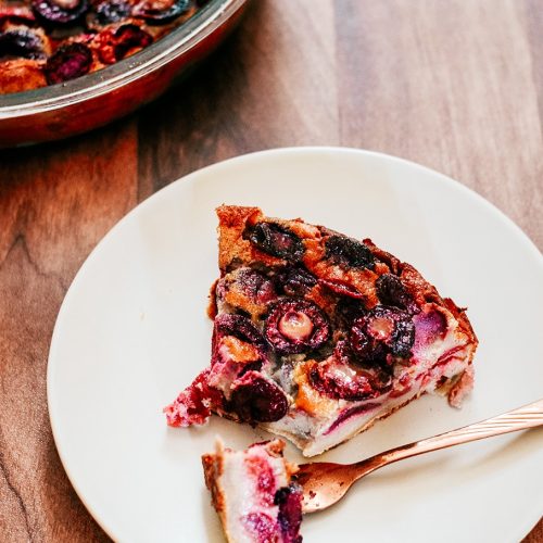 Sinfully Delicious Light Cherry Clafouti