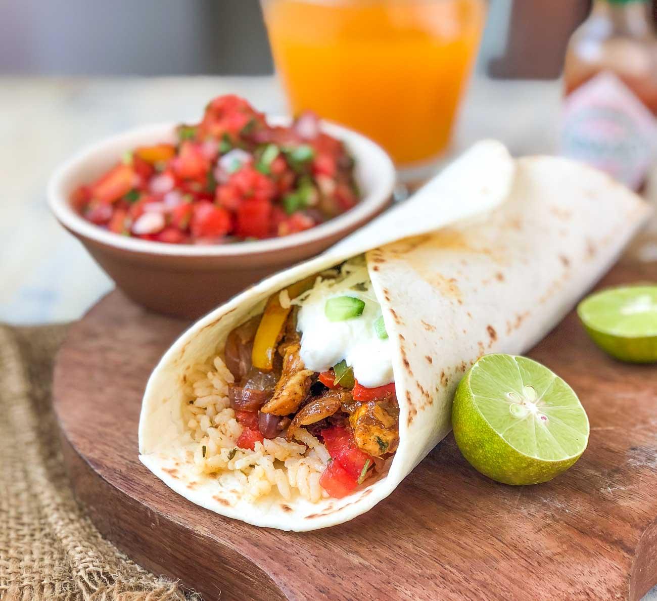 Skinny Chicken Burritos