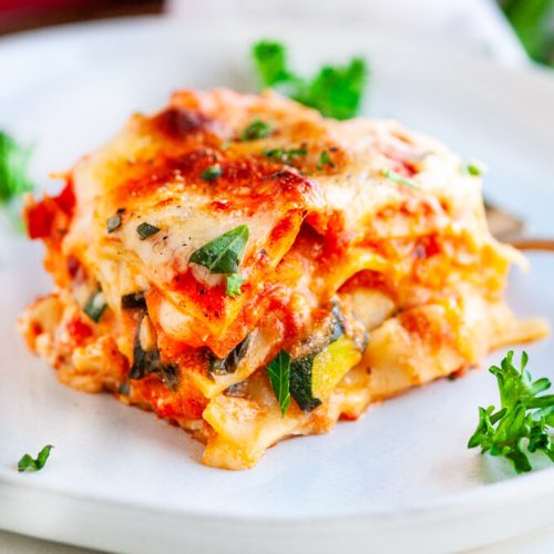 Vegetable Lasagna with Homemade Tomato Sauce