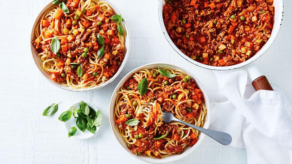  Whole Wheat Pasta with Light and Hearty Vegetable Bolognese Sauce