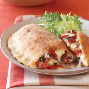 Roasted Red Pepper Calzones